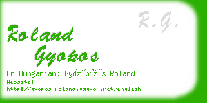 roland gyopos business card
